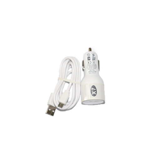 صورة CAR CHARGER MICRO 2USB 20W WHITE X7