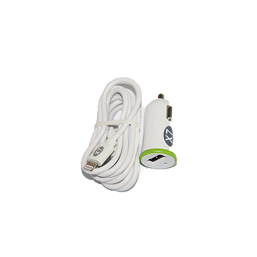 صورة CAR CHARGER IPHONE 1USB 15W WHITE X7