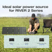 Picture of The EF ECOFLOW 45W portable solar panel features a Type-C port, 25% conversion efficiency, N-type solar cells for power stations, IP68 waterproofing, and a foldable, lightweight design.